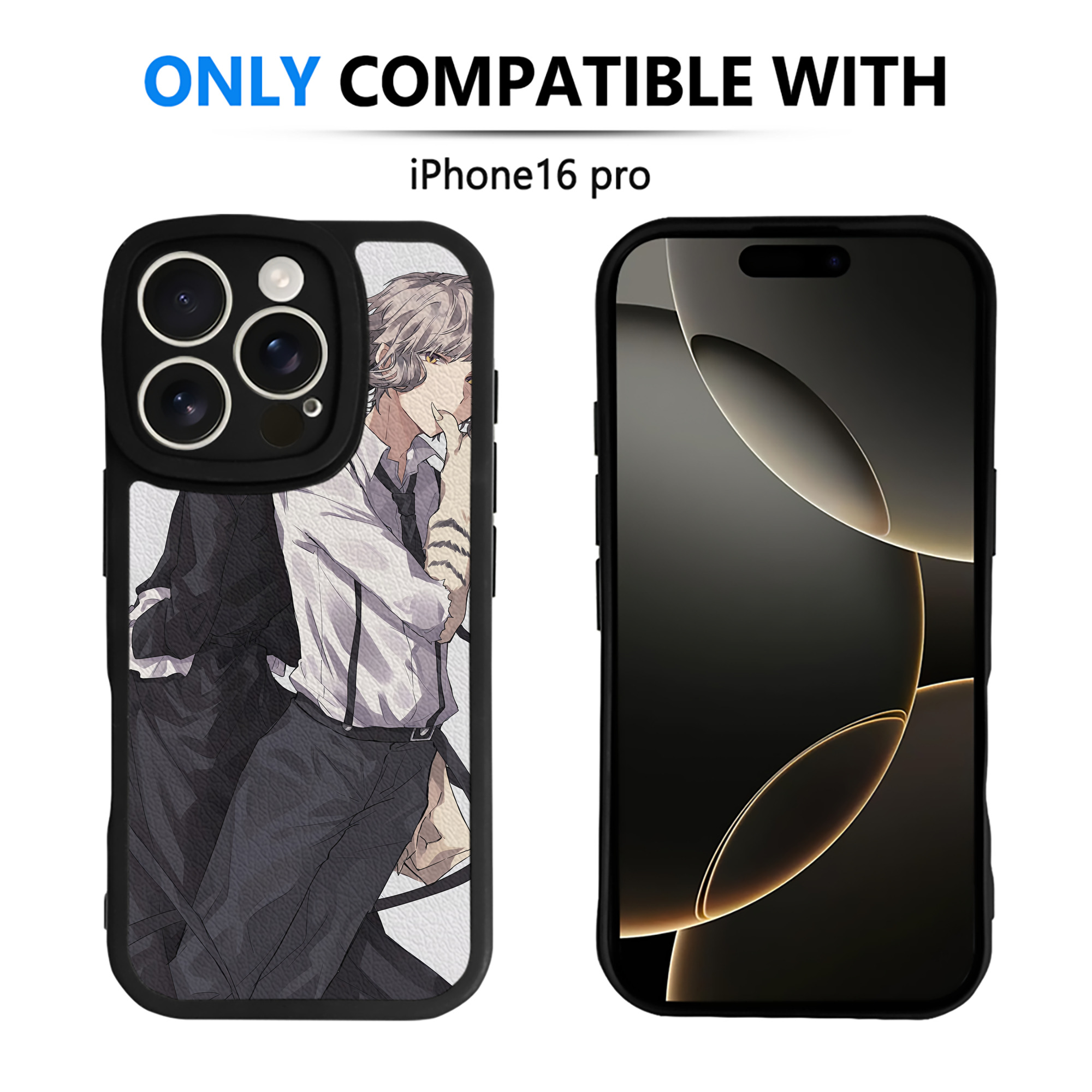 （画像用） 文豪ストレイドッグス Bungo Stray Dogs 【iPhone 16シリーズ対応】シリコンスマホケース（レザー調） 材質：シリコン